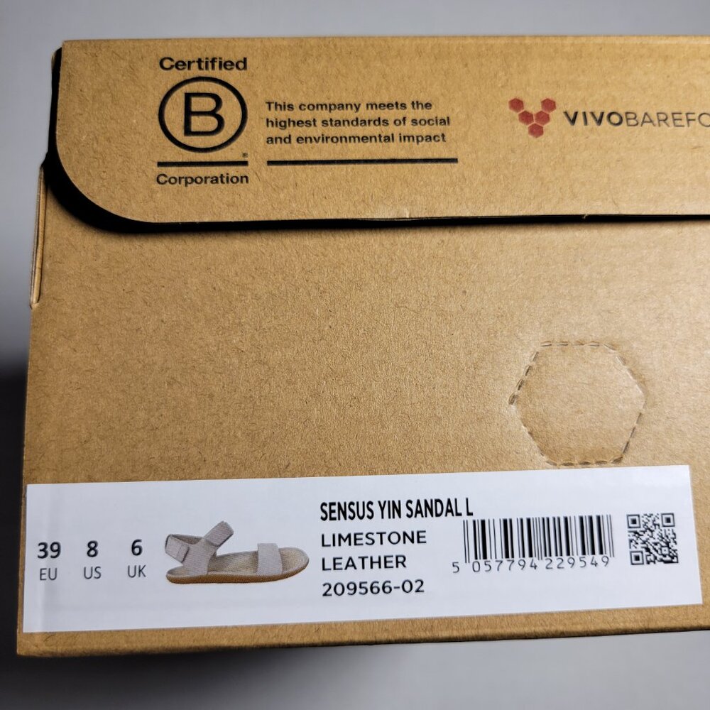 Vivobarefoot Womens Sensus Yin Sandal in Limestone - Picture 5 of 13